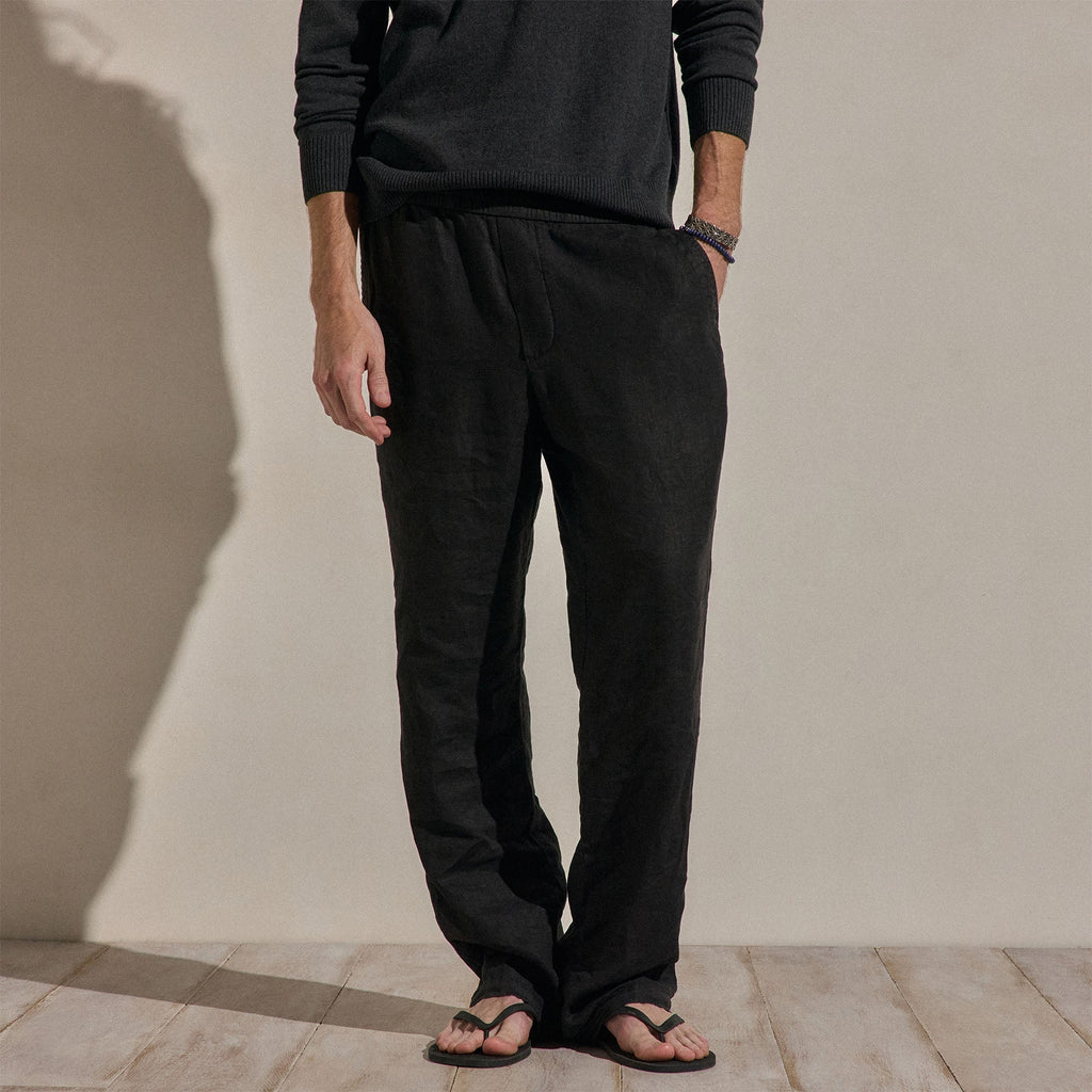 Pantalon en lin léger - Noir