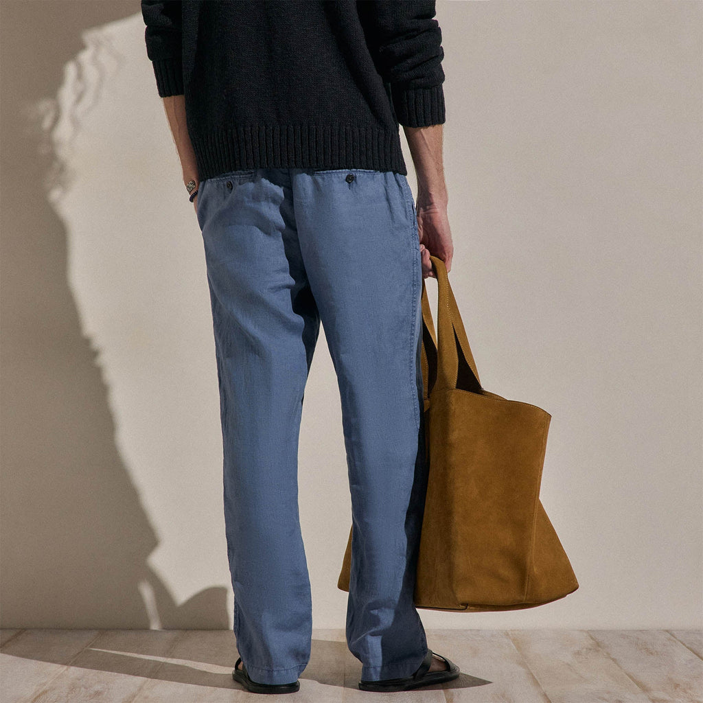 Pantalon en lin léger - Pigment Danube