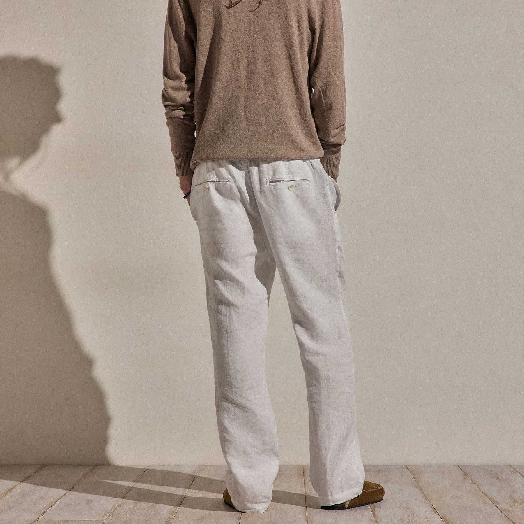 Pantalon léger en lin - Blanc