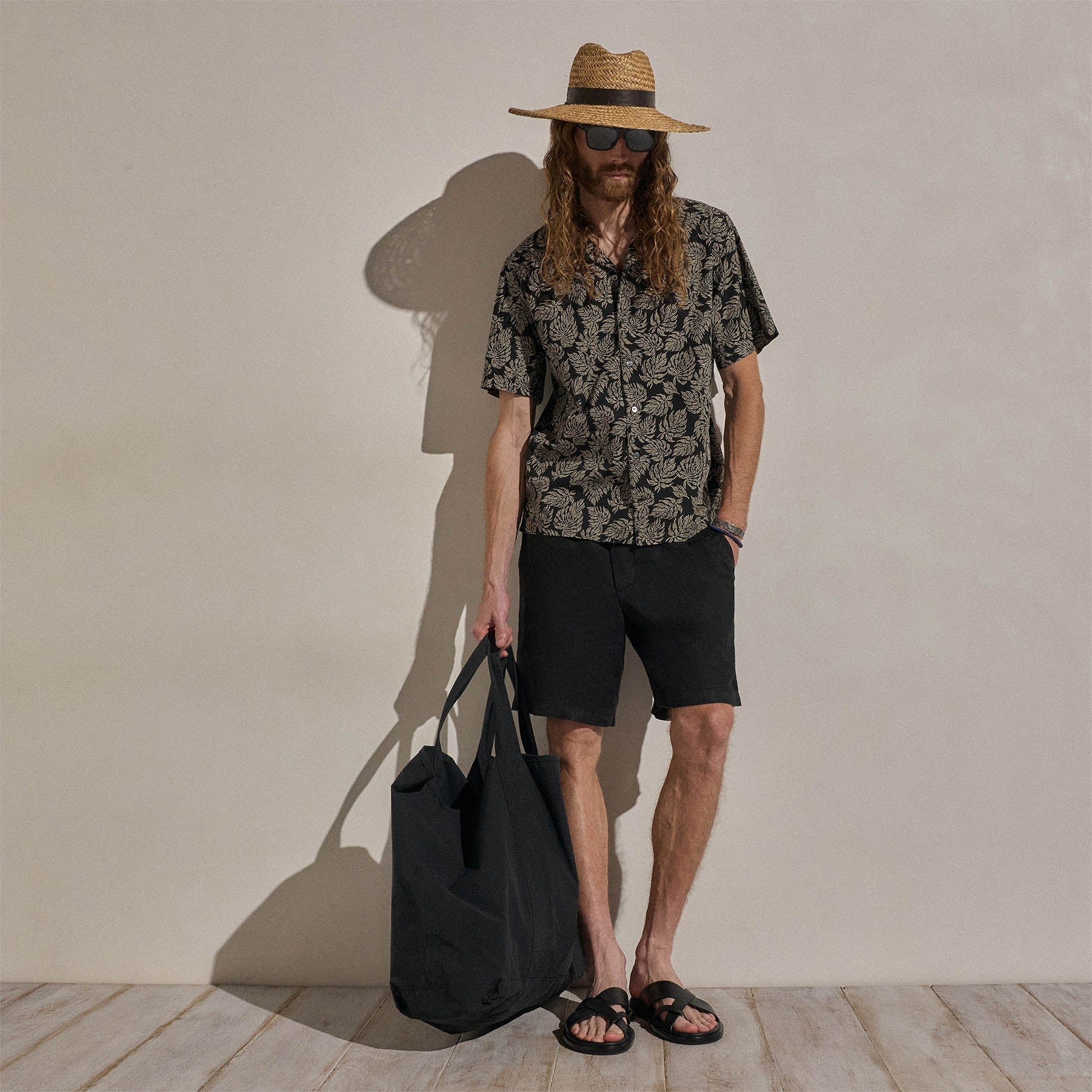 Lightweight Linen Relaxed Short - Black