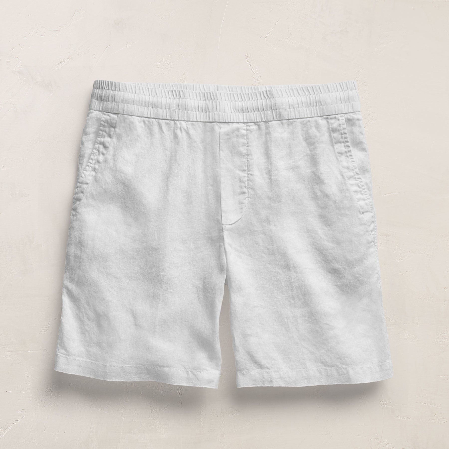 Short décontracté en lin léger - Blanc