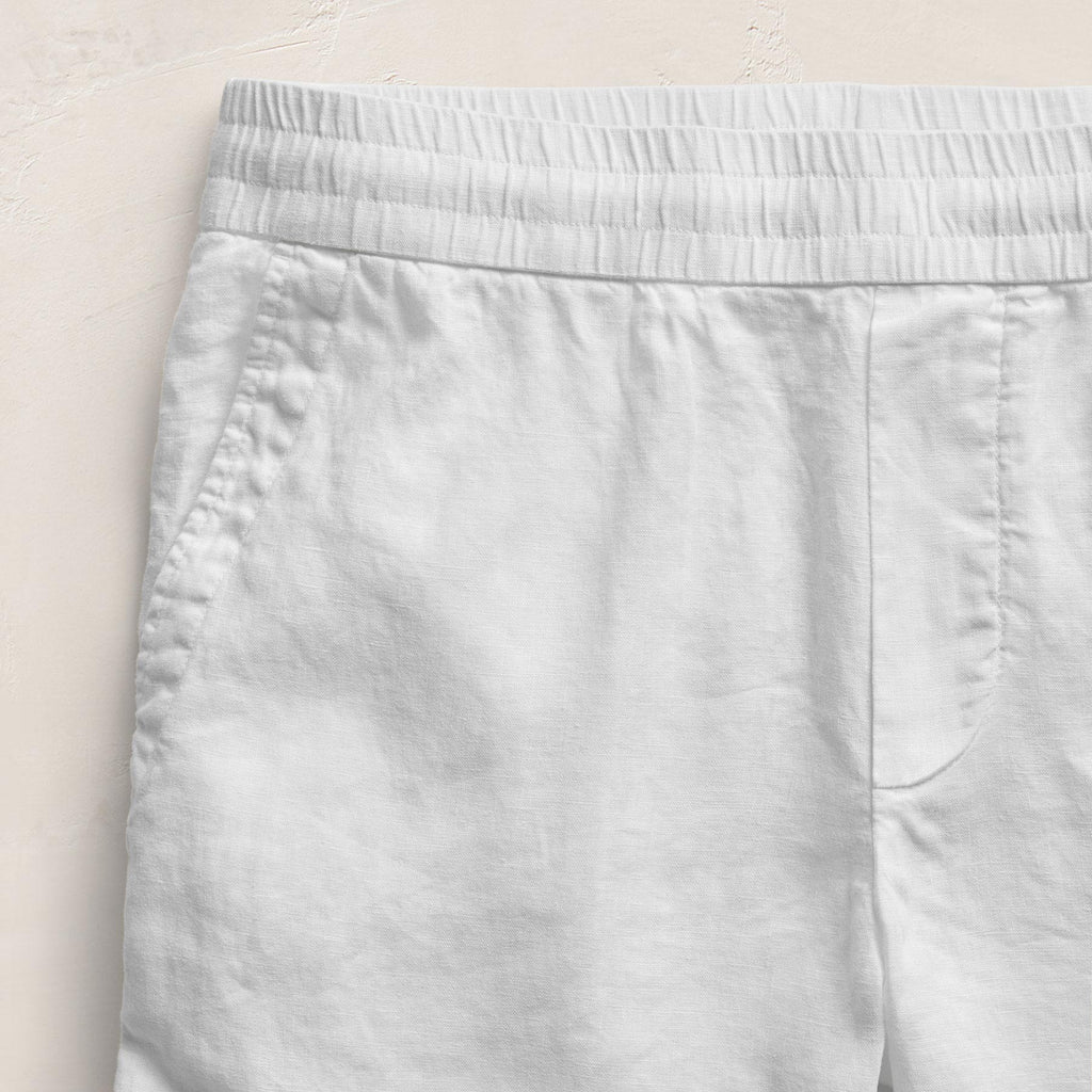 Short décontracté en lin léger - Blanc