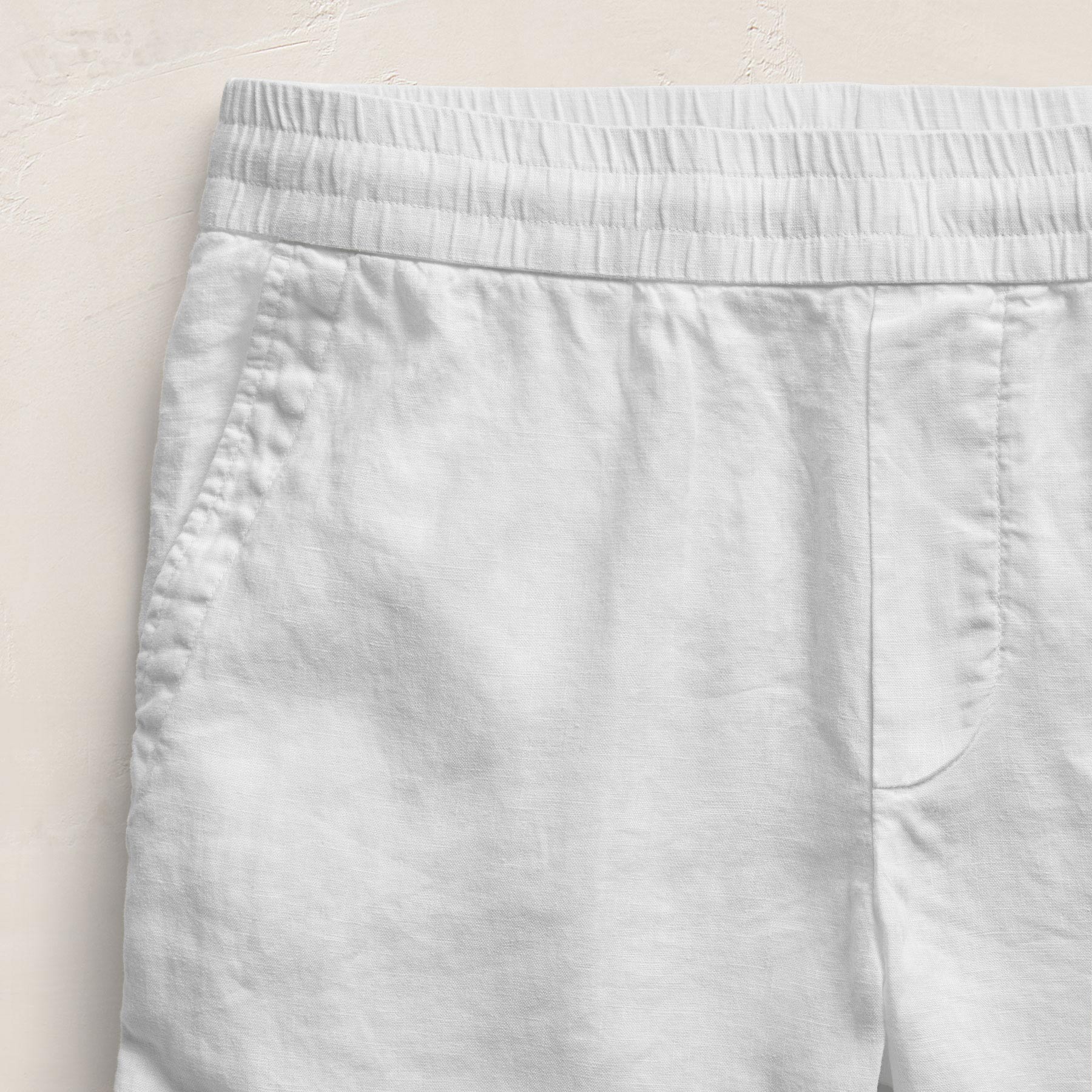 Short décontracté en lin léger - Blanc