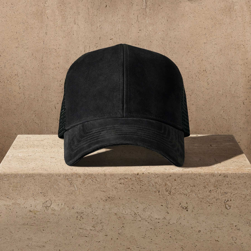 Casquette de baseball en suède - Noir