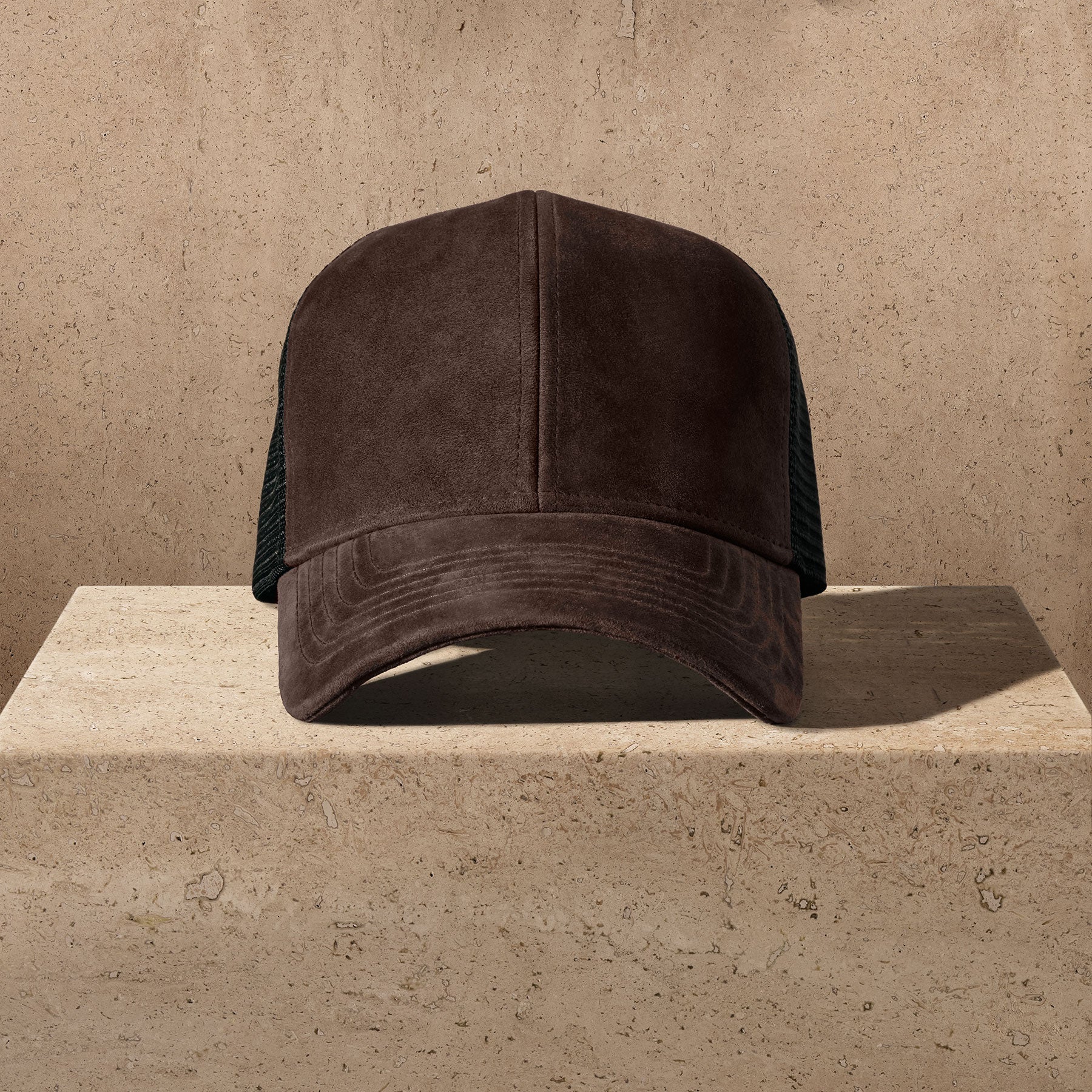 Suede Baseball Hat - Cafe