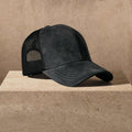 Casquette de baseball en suède - Gris fumé