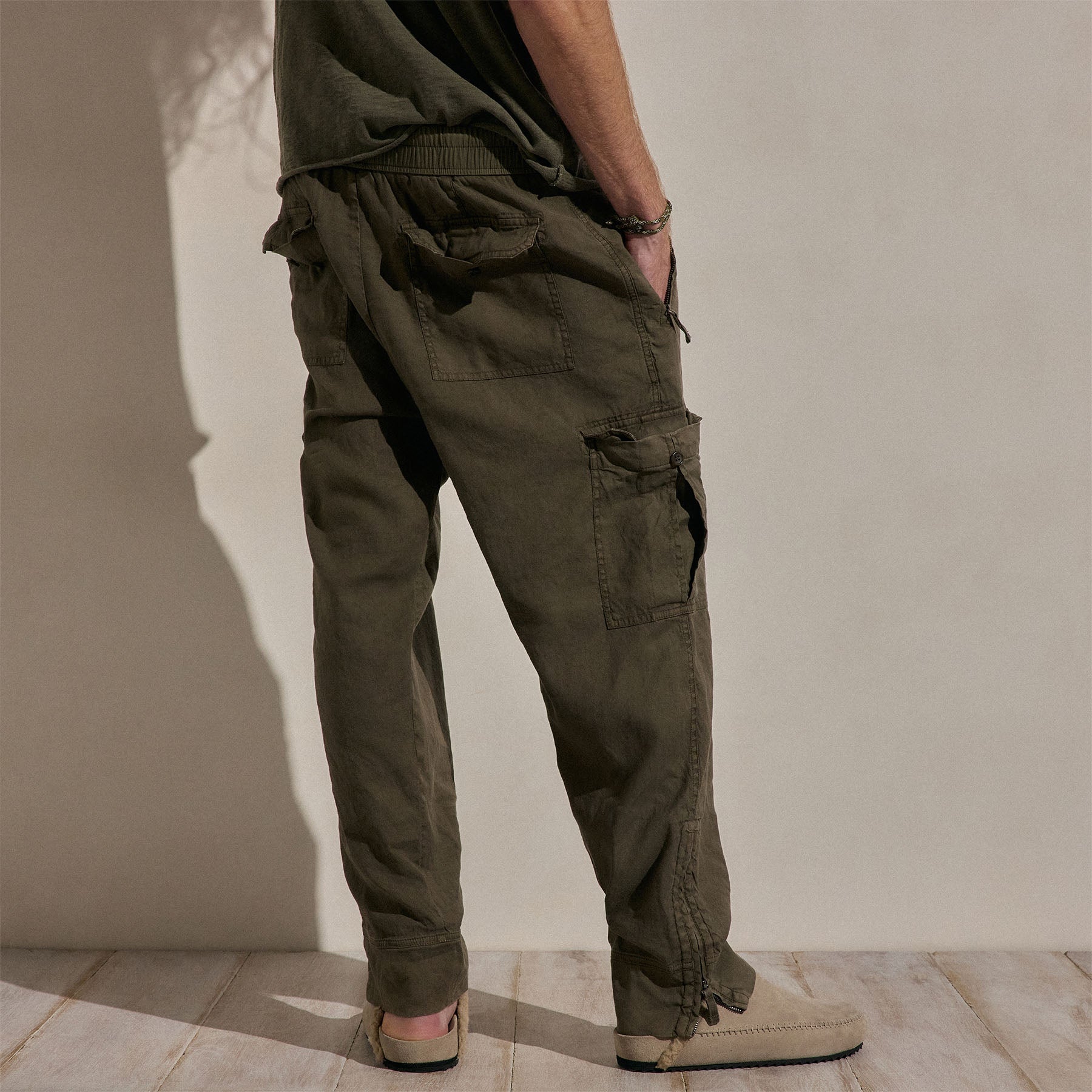 Parachute Coton Lin Cargo - Pigment Vert Armée