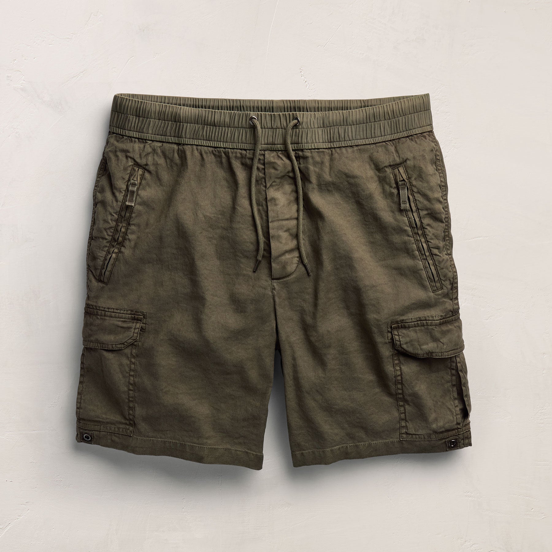 Parachute Linen Cotton Cargo Short - Army Green Pigment