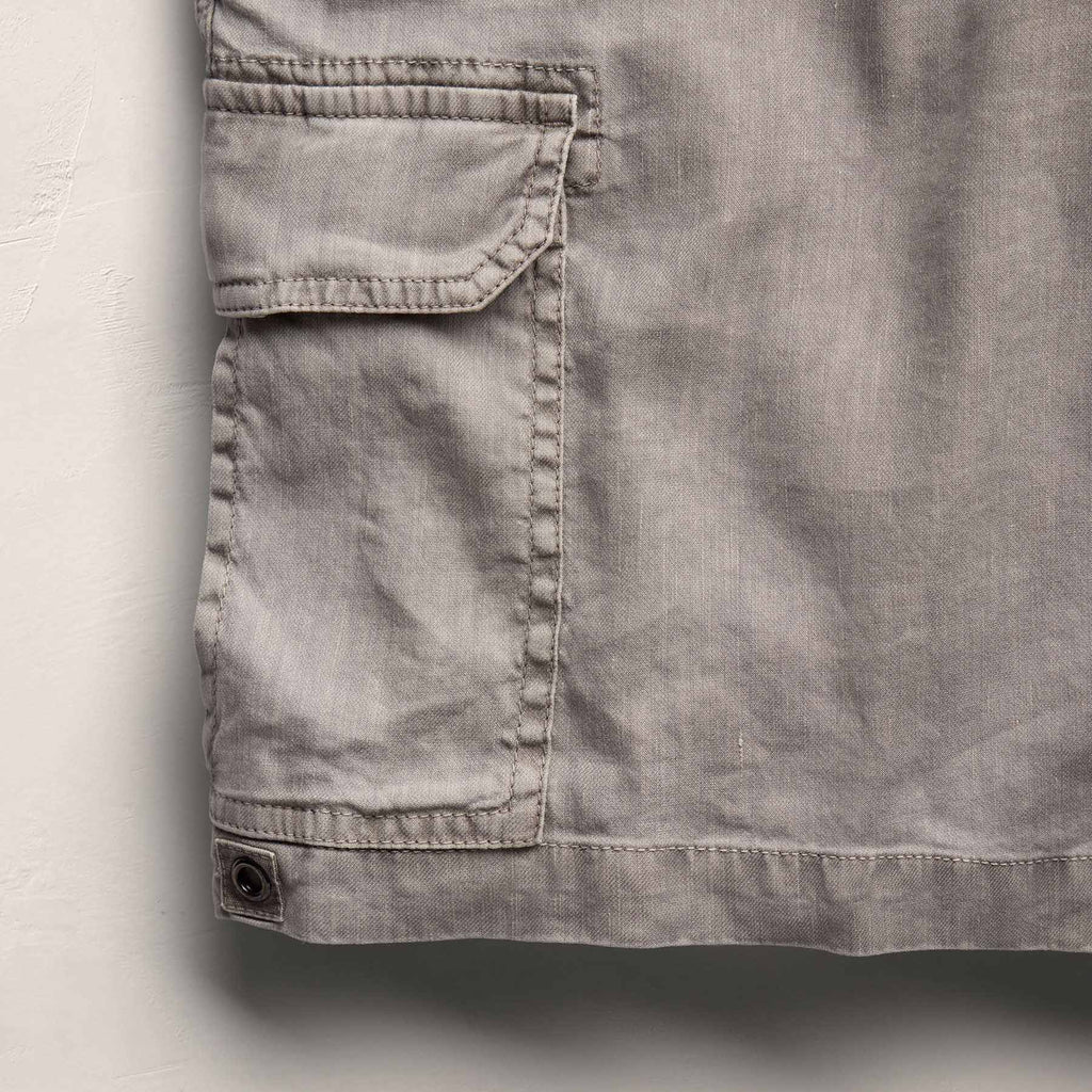 Short cargo en lin et coton Parachute - Pigment Fog
