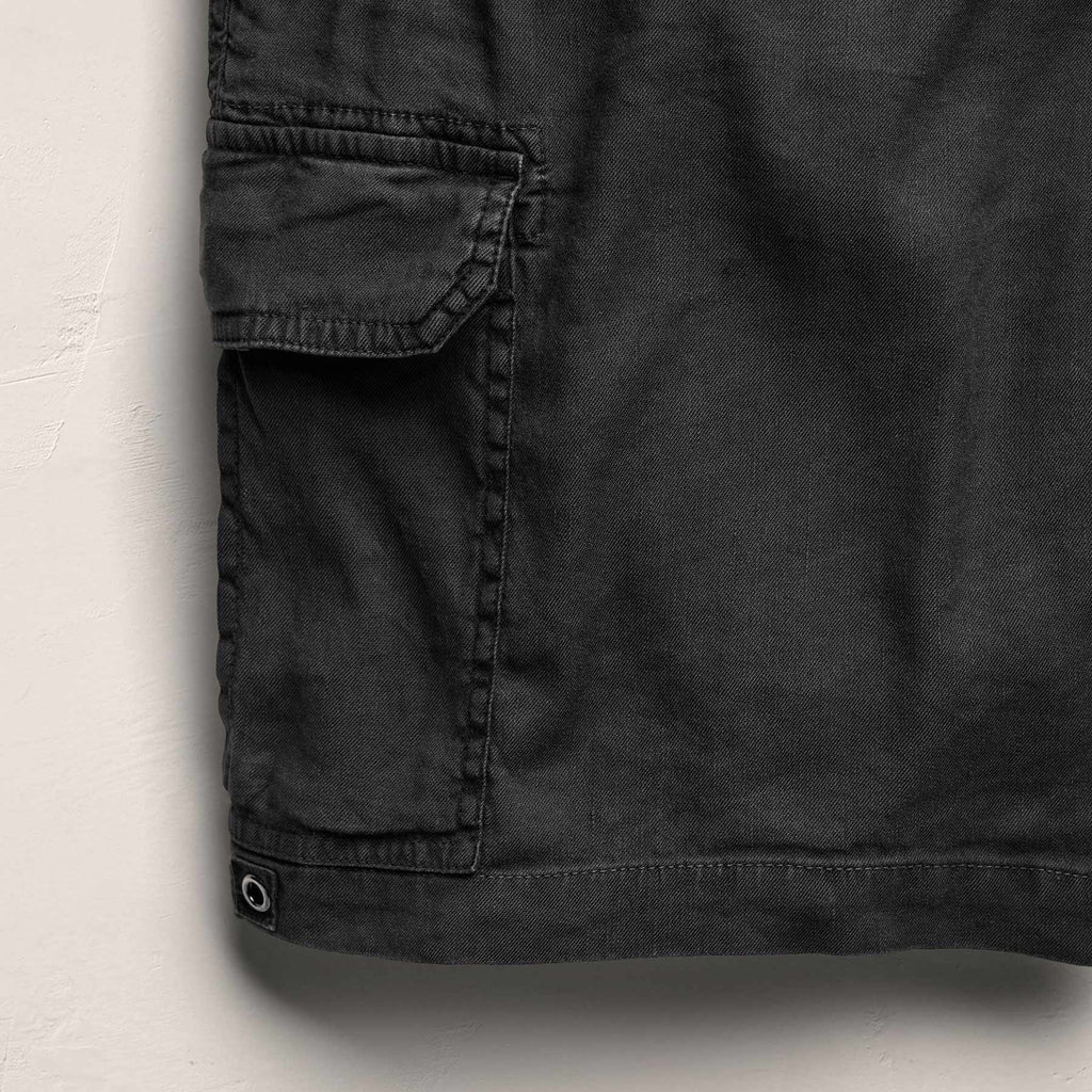 Short Cargo en Lin et Coton Parachute - Pigment Magma