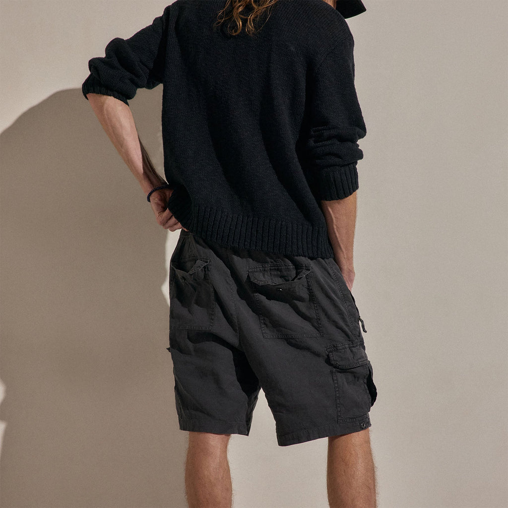 Short Cargo en Lin et Coton Parachute - Pigment Magma