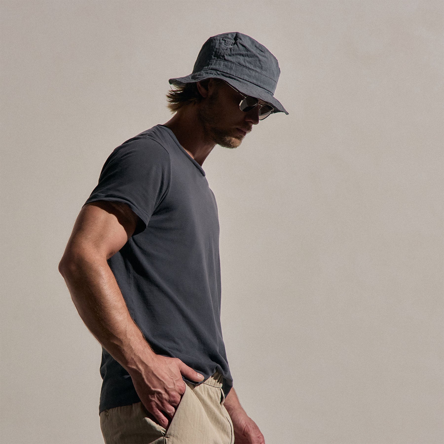T-shirt Col Rond Manches Courtes - Pigment Bleu Nuit