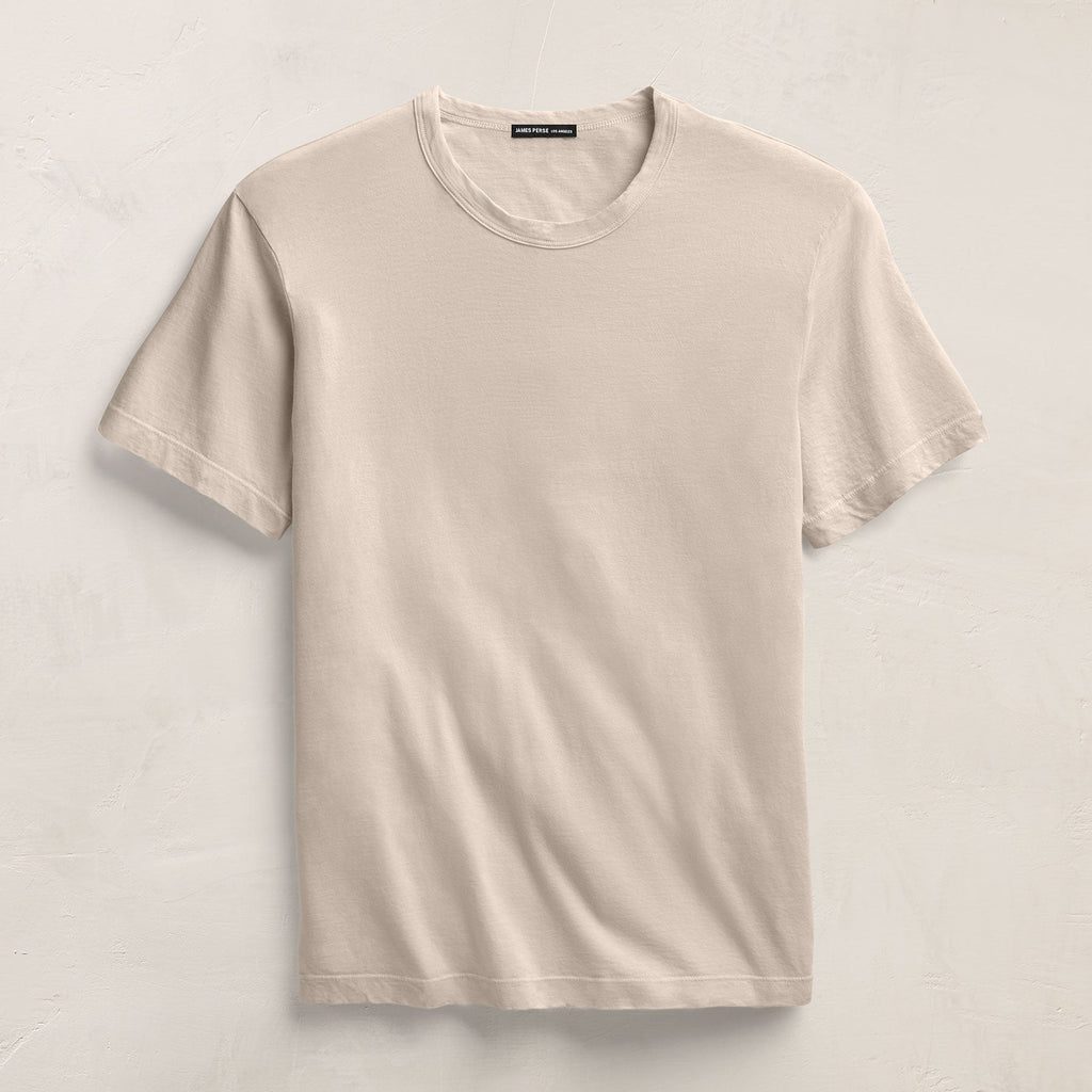 T-shirt col rond manches courtes - Pigment Perle