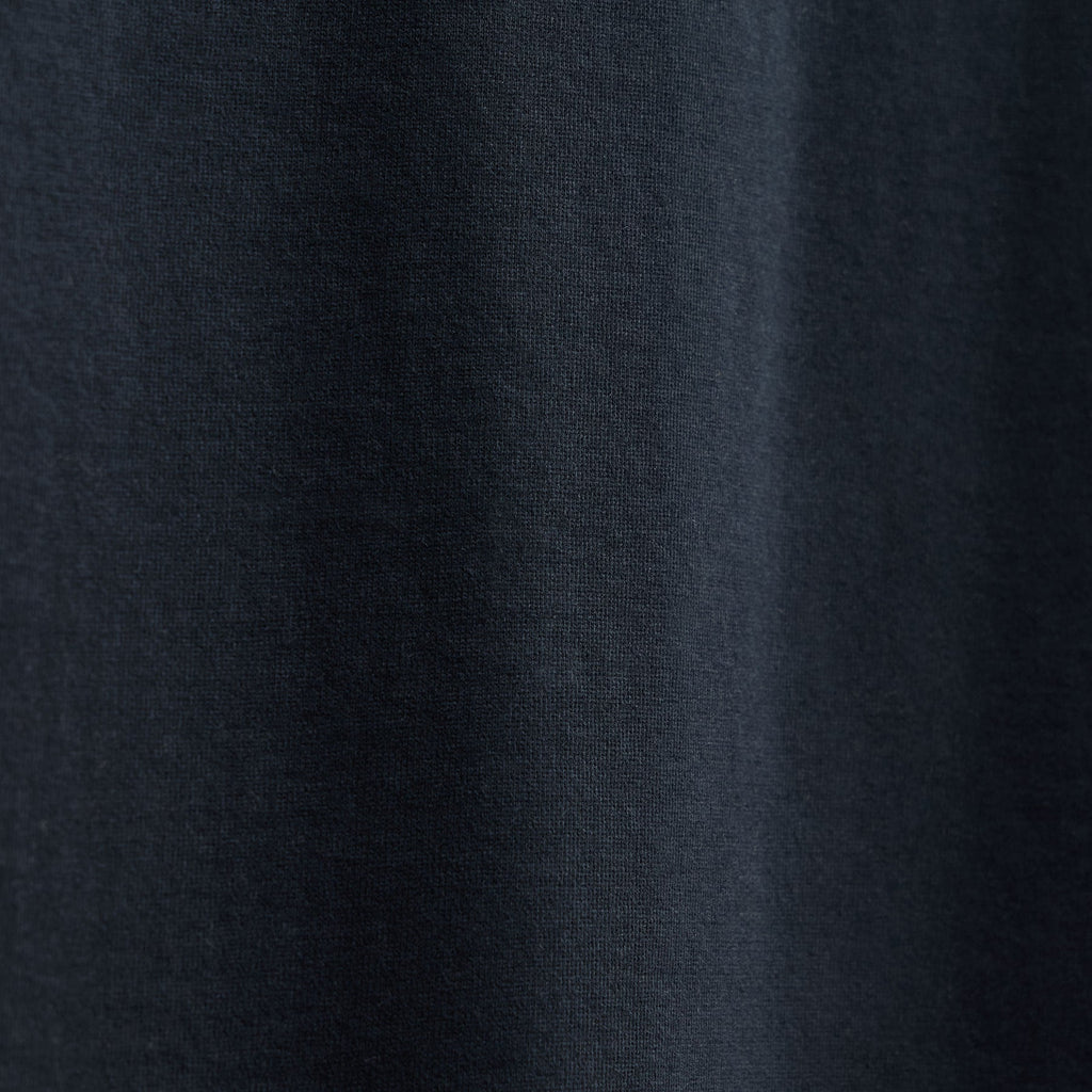 T-shirt col rond lourd en jersey de luxe - Bleu noir