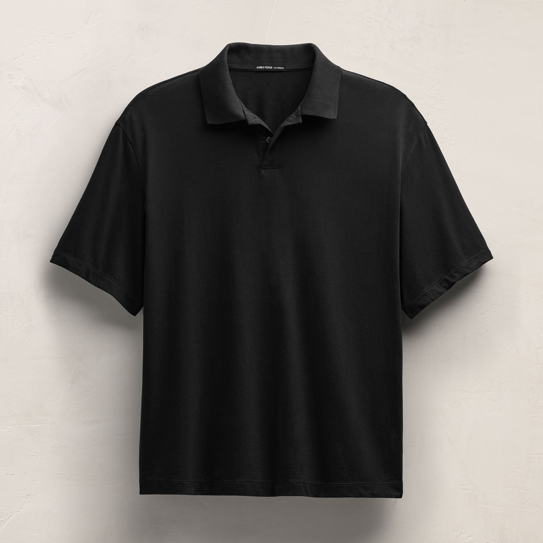 Polo surdimensionné en jersey lourd de luxe - Noir