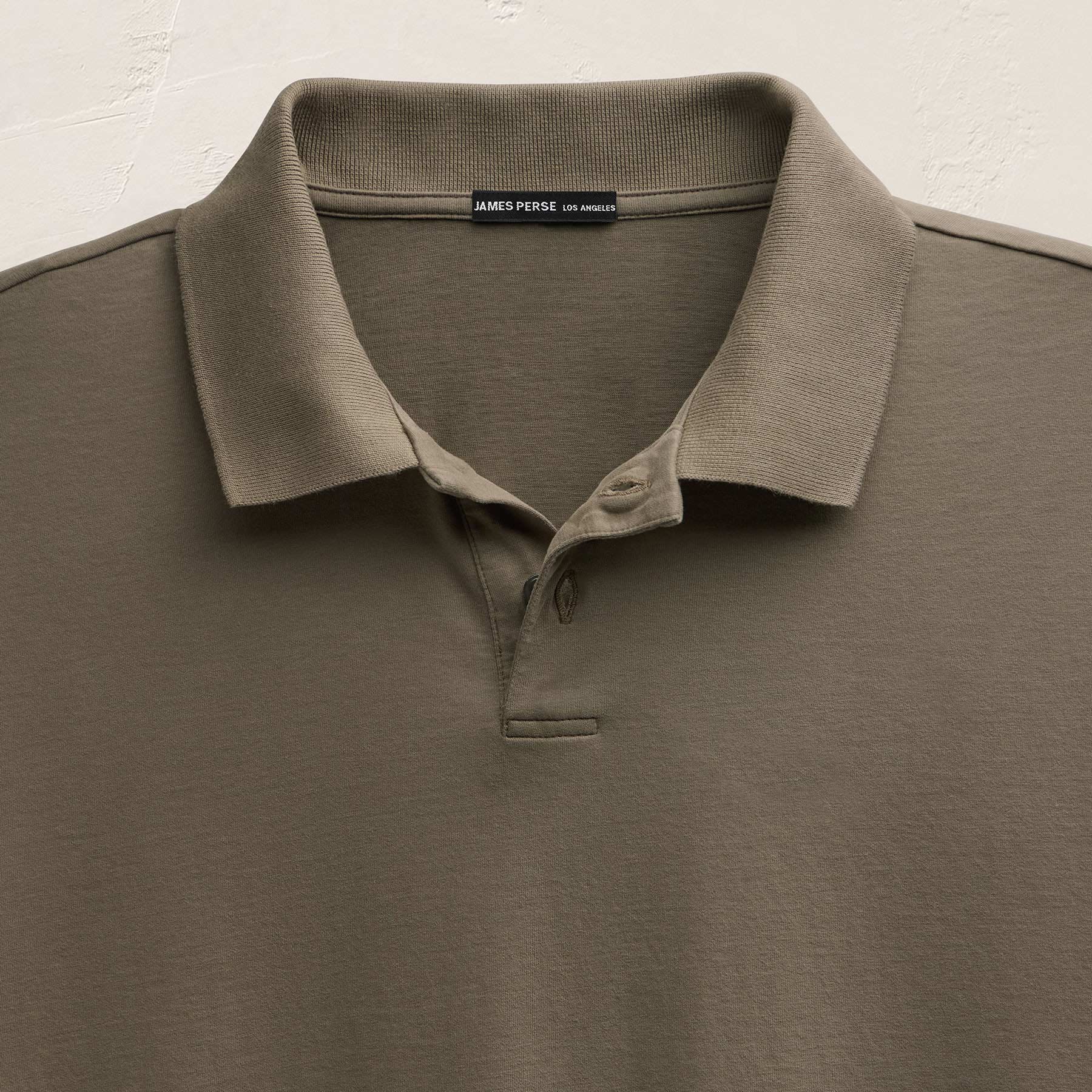 Polo oversize en jersey lourd de luxe - Olive clair