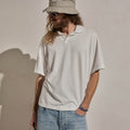 Polo oversize lourd en jersey de luxe - Blanc