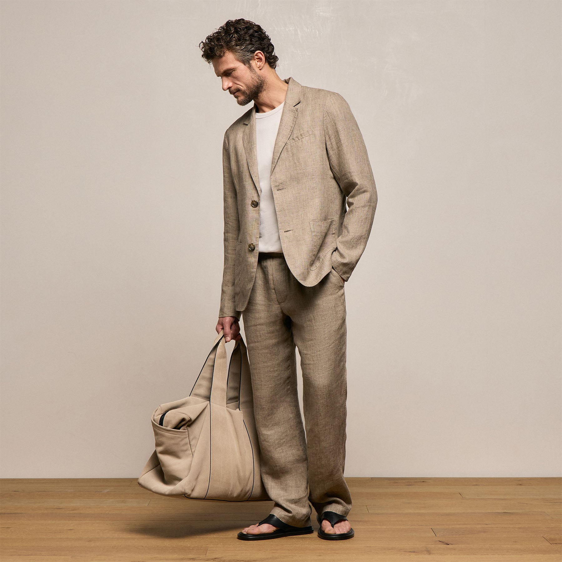 Veste en lin - Beige doux