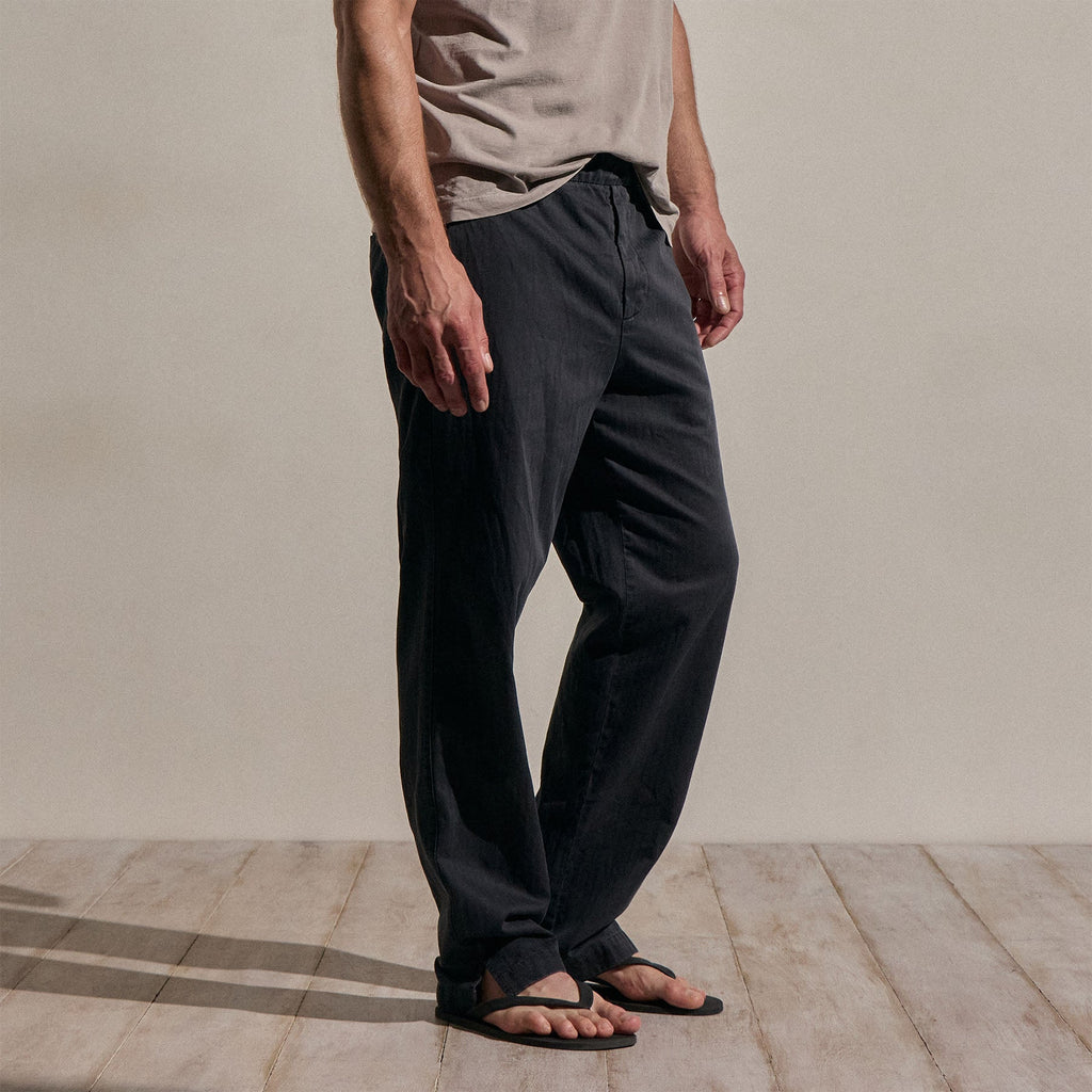 Pantalon sergé chevrons - Bleu Nuit Pigment