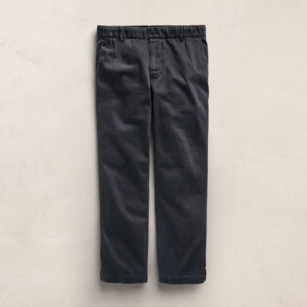 Pantalon sergé chevrons - Bleu Nuit Pigment