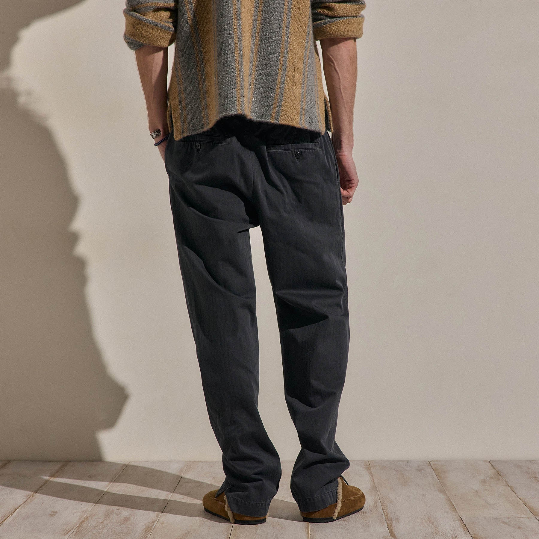 Pantalon sergé chevrons - Bleu Nuit Pigment