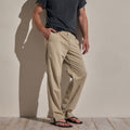 Pantalon en sergé chevrons - Pigment lin