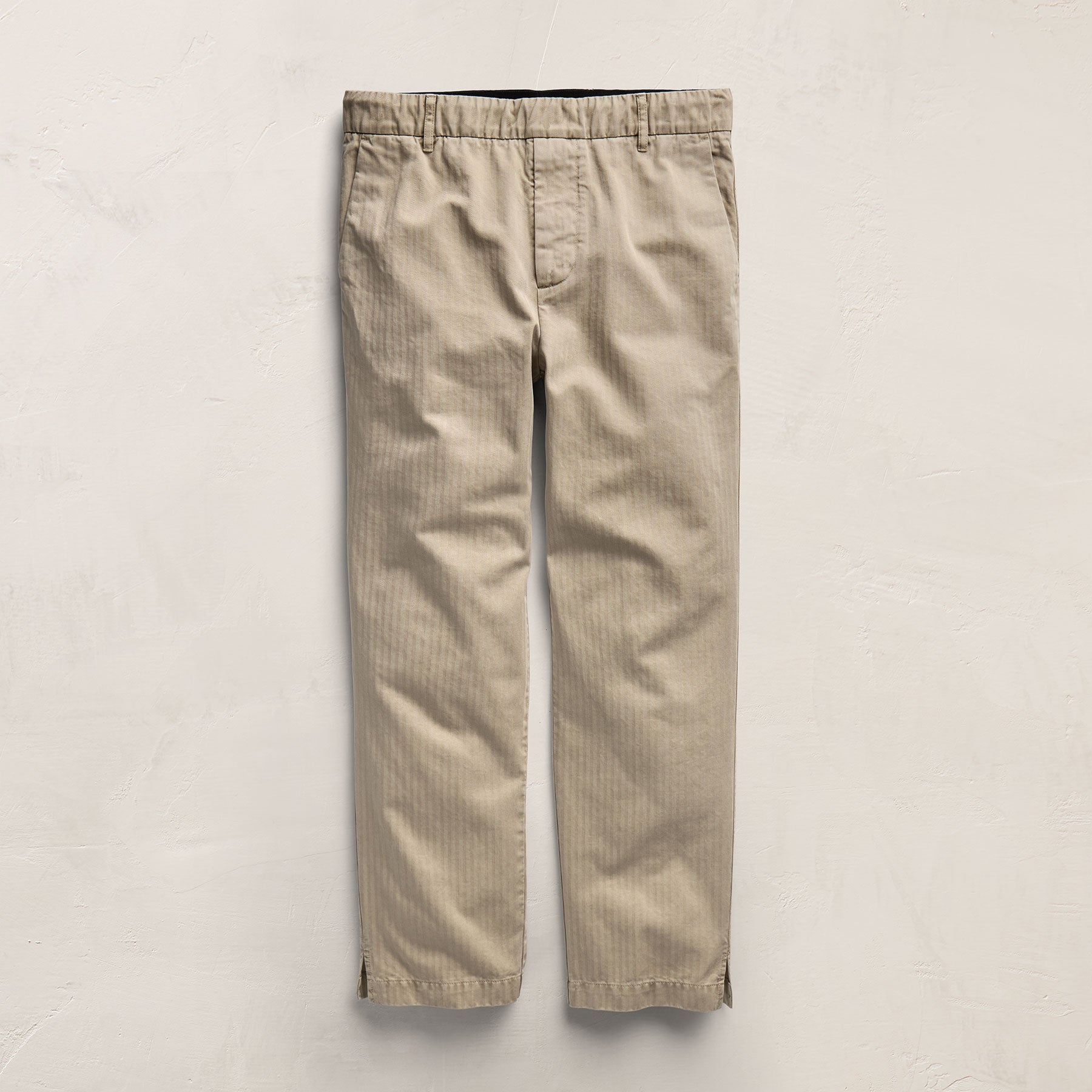 Pantalon en sergé chevrons - Pigment lin