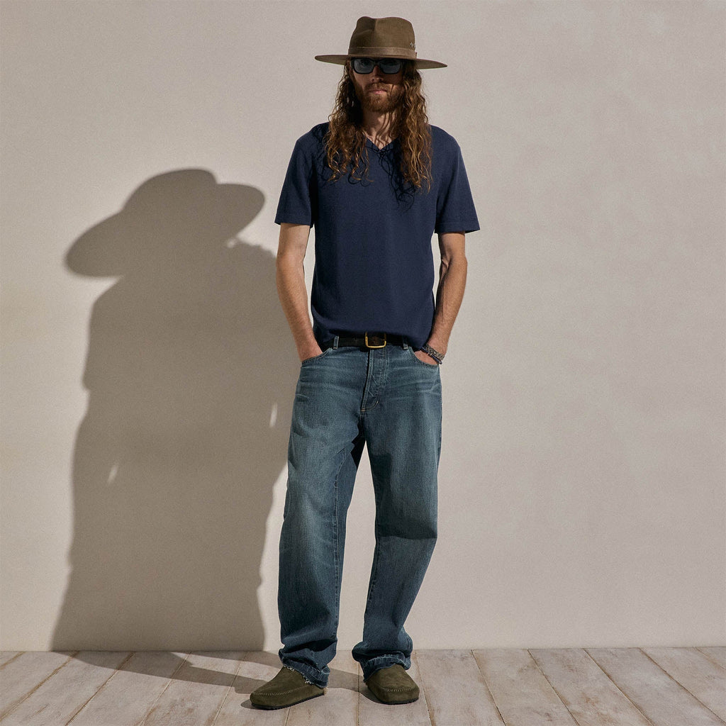 Cotton Cashmere Polo - Admiral