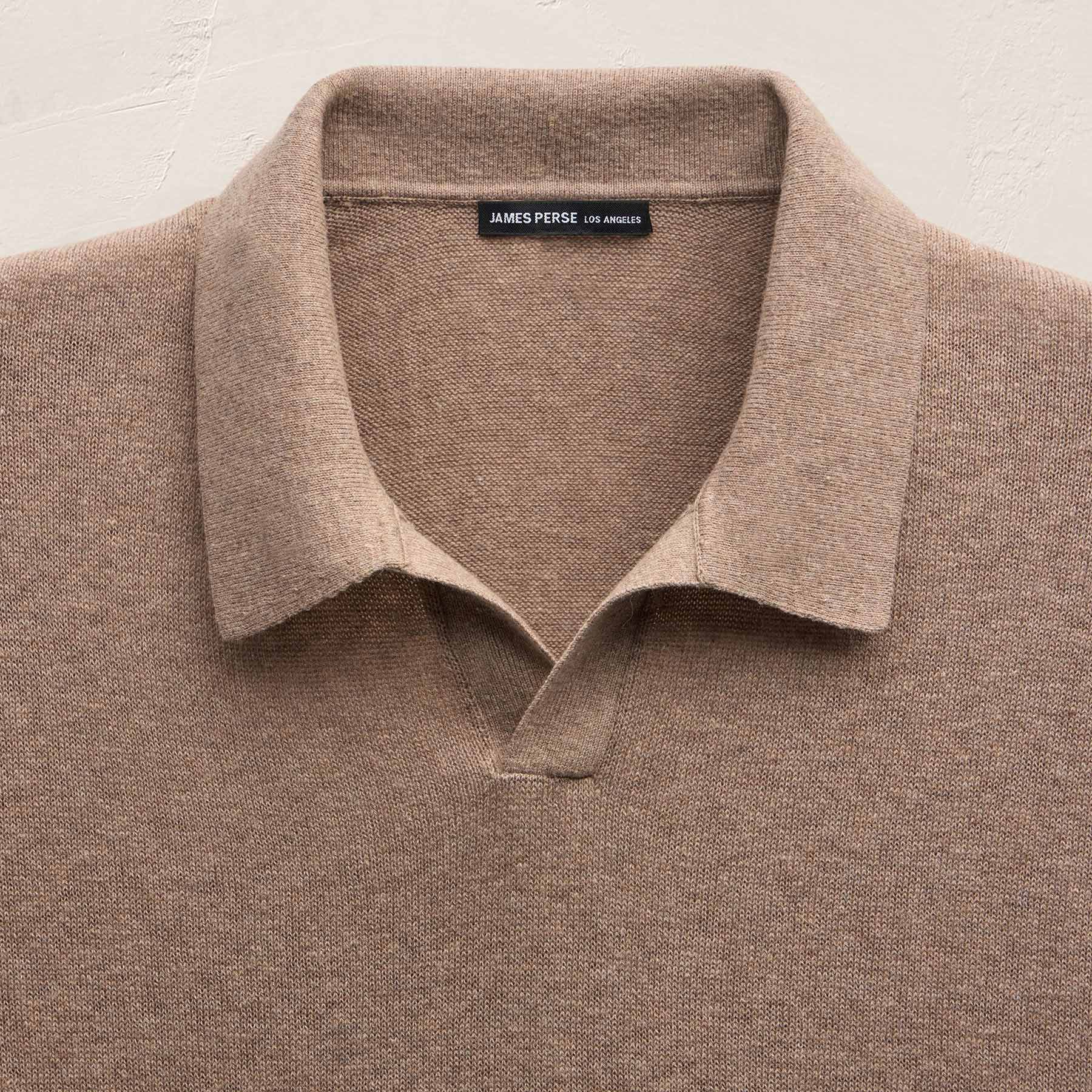 Cotton Cashmere Polo - Warm Brown