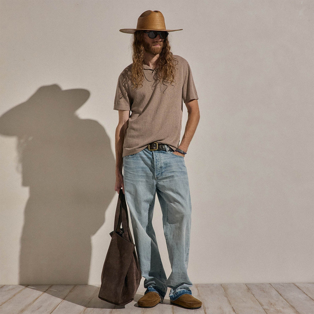 Cotton Cashmere Polo - Warm Brown