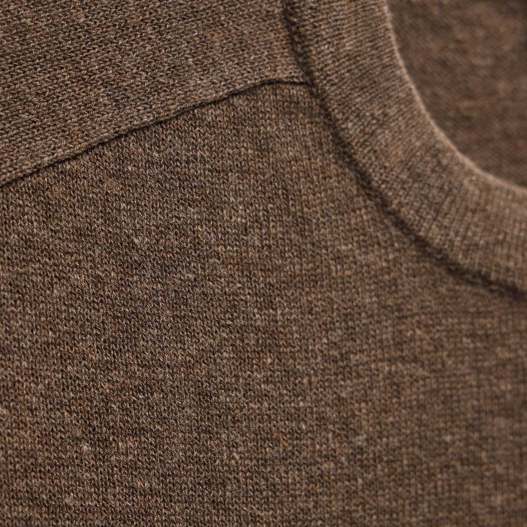 Cotton Cashmere Raglan Crew - Brownstone