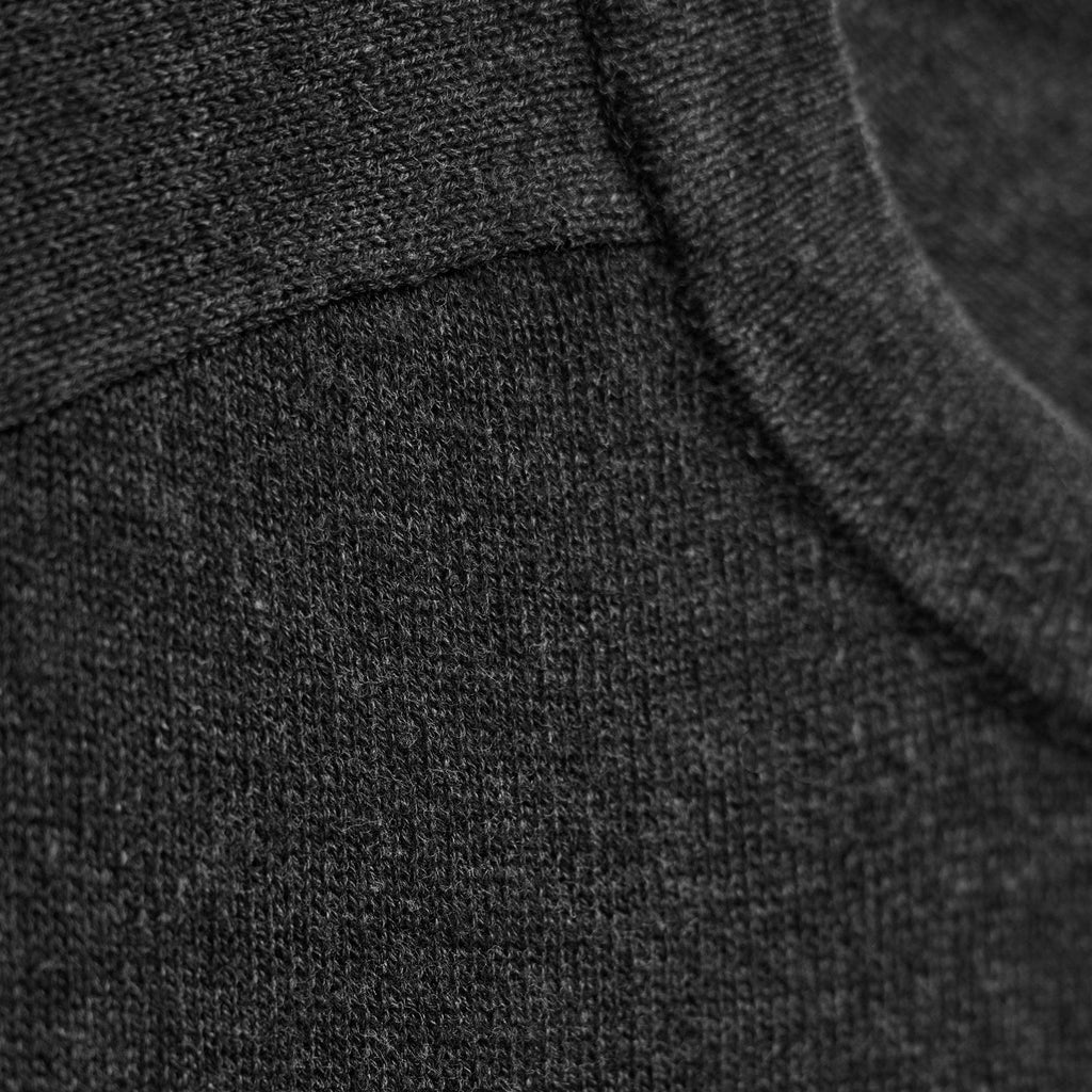 Cotton Cashmere Raglan Crew - Coal