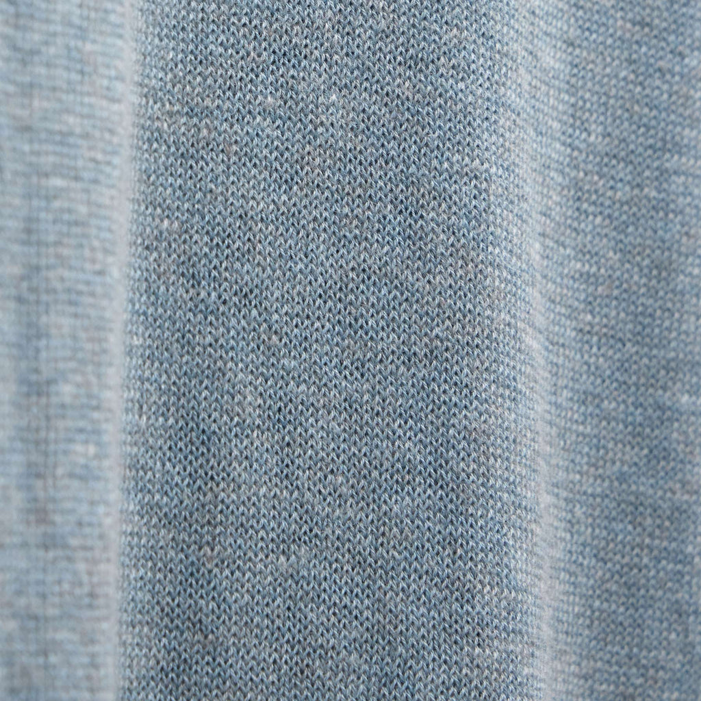 Cotton Cashmere Raglan Crew - Sky Blue