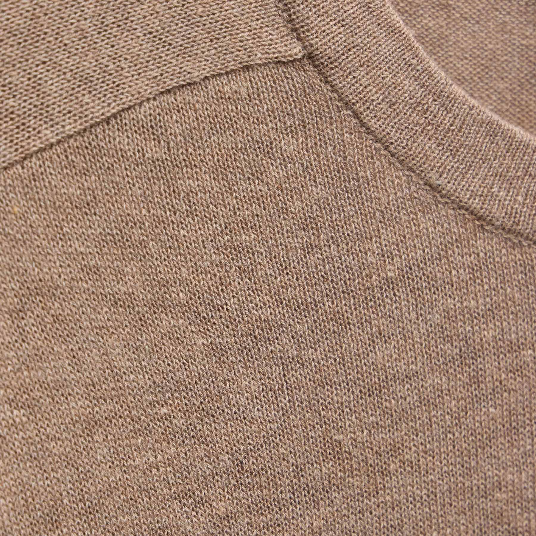 Cotton Cashmere Raglan Crew - Warm Brown