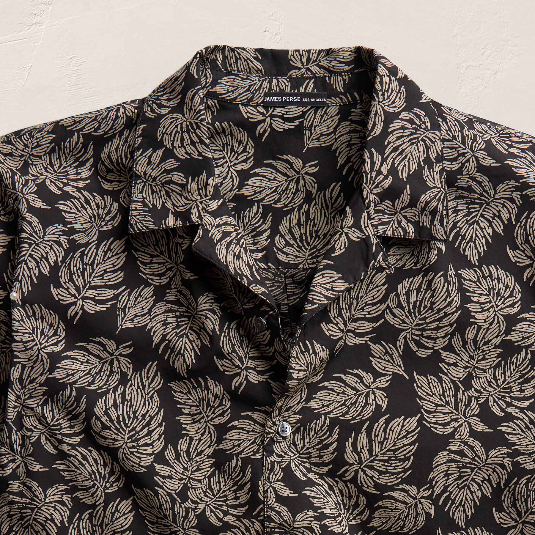 Palm Printed Shirt - Black/Stone Pigment