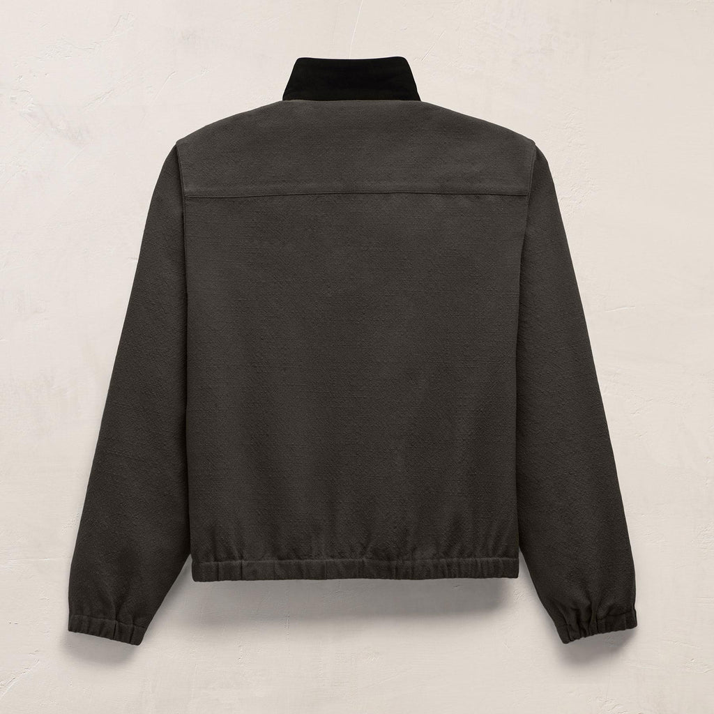 Veste de survêtement avec finitions en suède - Olive foncé/Noir