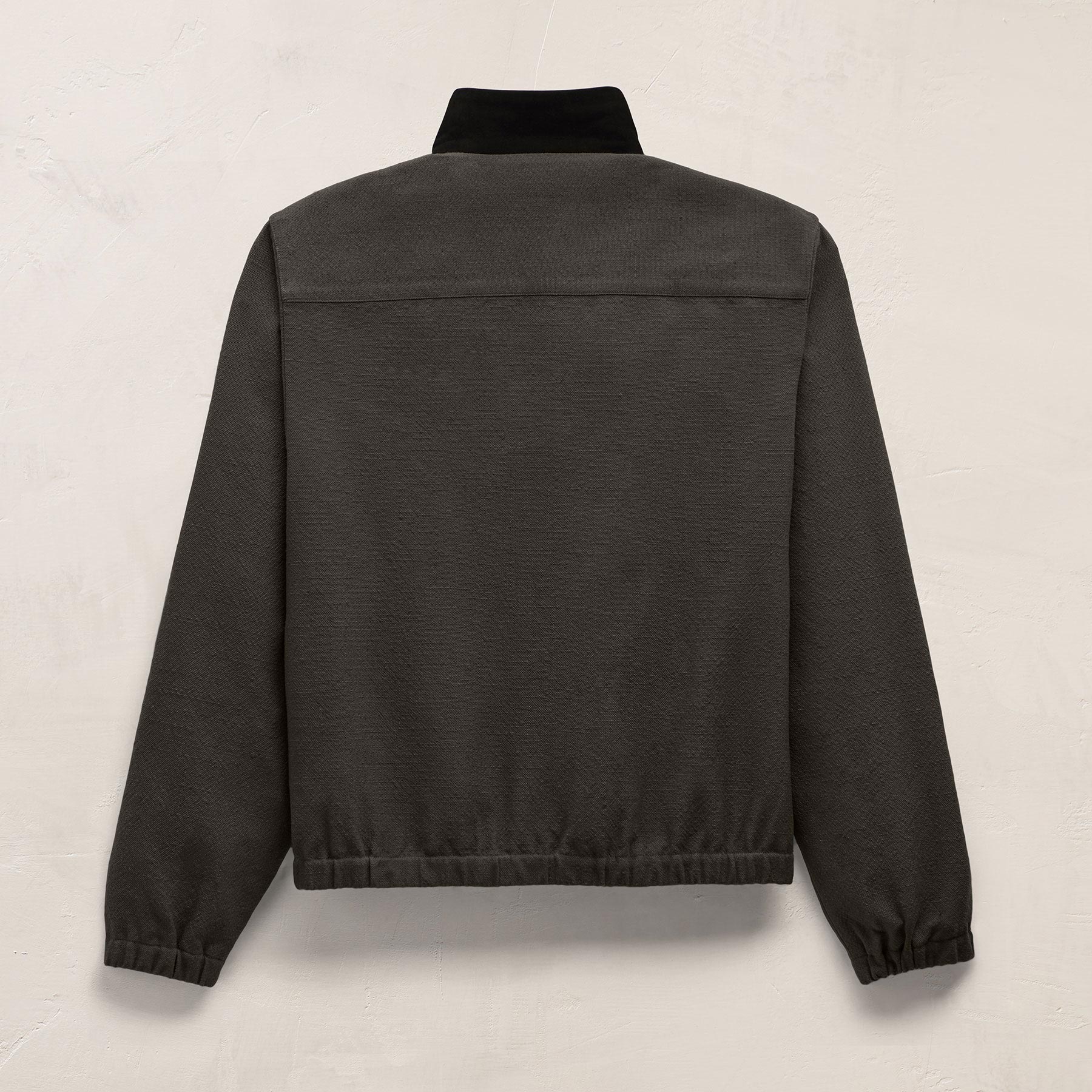 Veste de survêtement avec finitions en suède - Olive foncé/Noir