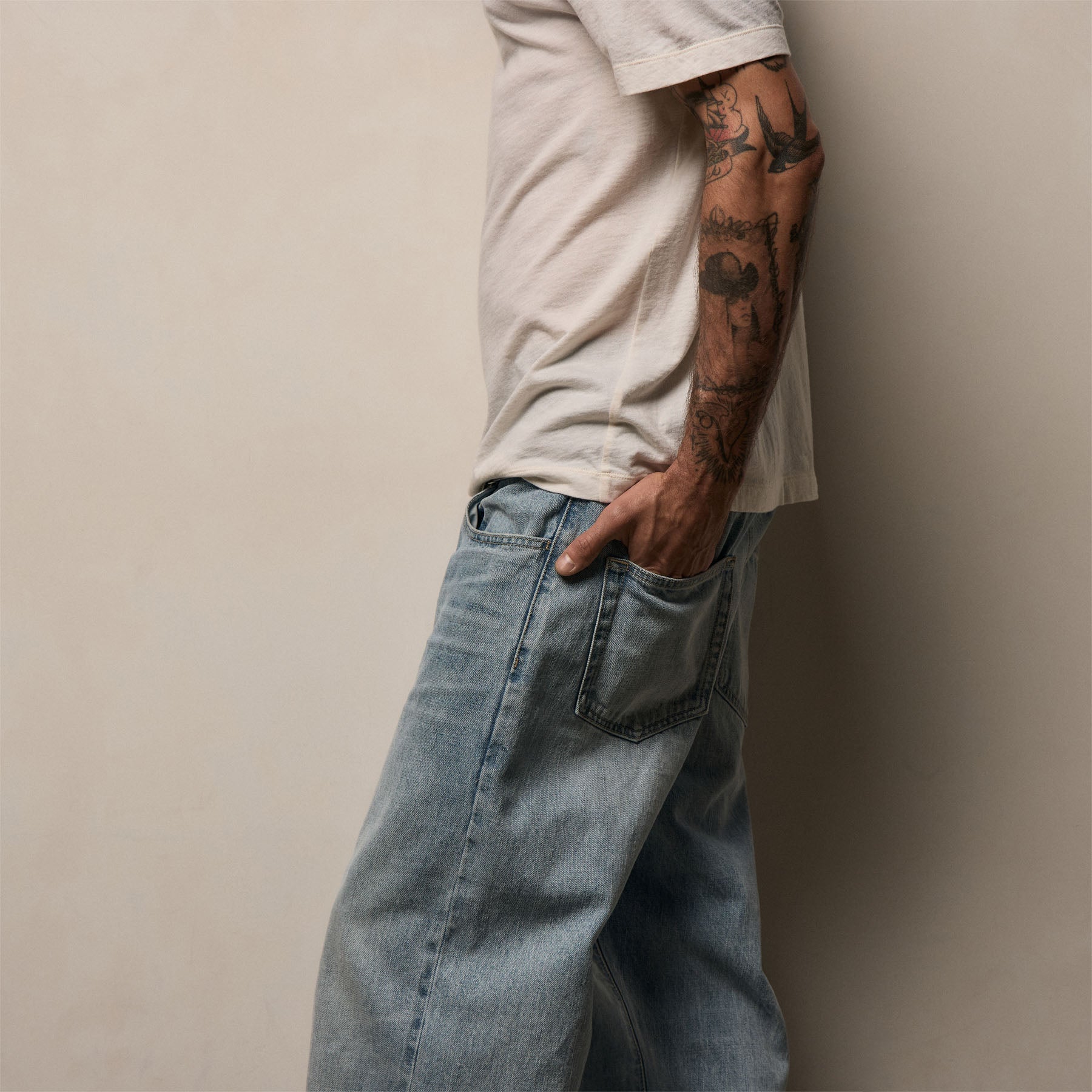 Pantalon en jean selvedge Surfer - California Sunfade
