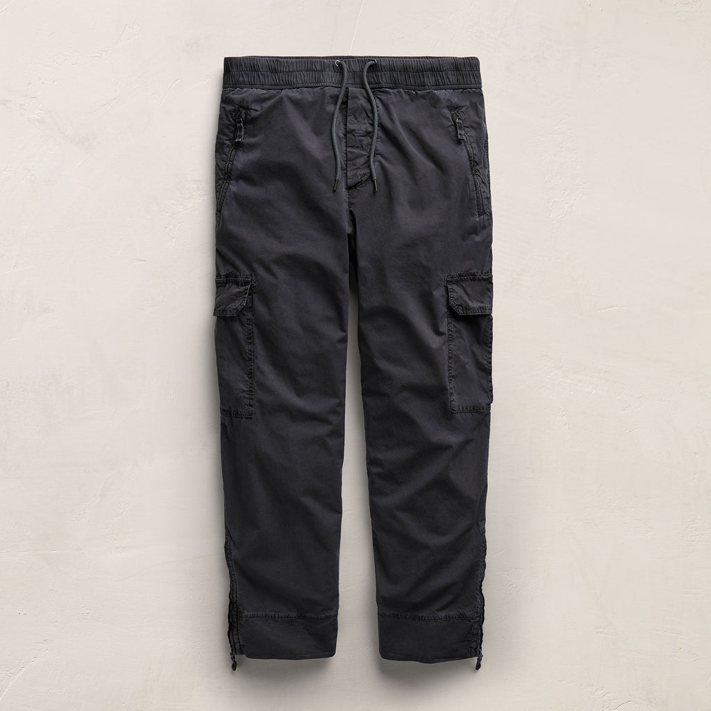 Cargo Parachute en popeline - Bleu Noir Pigmenté