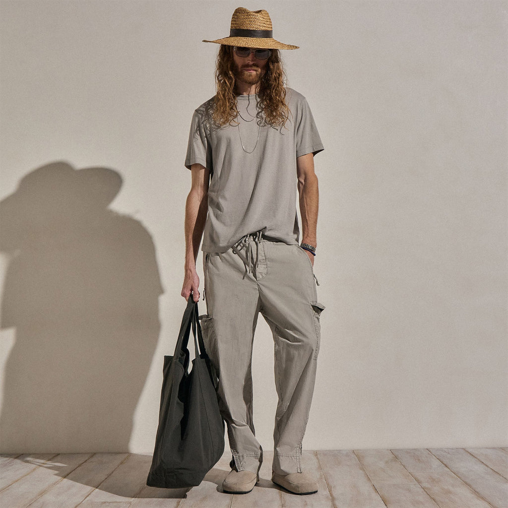 Pantalon cargo en popeline Parachute - Pigment Fog