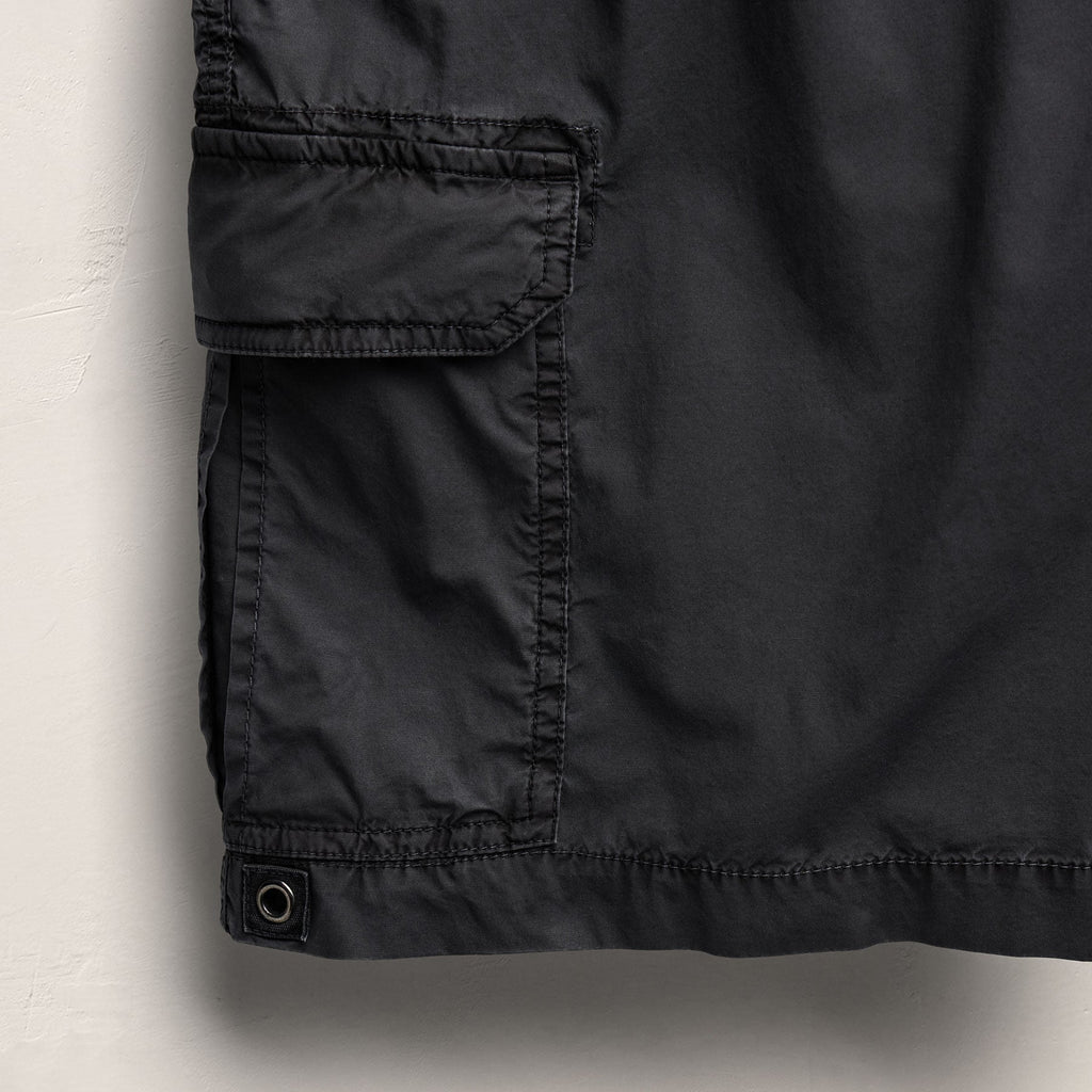 Short cargo en popeline Parachute - Pigment bleu-noir