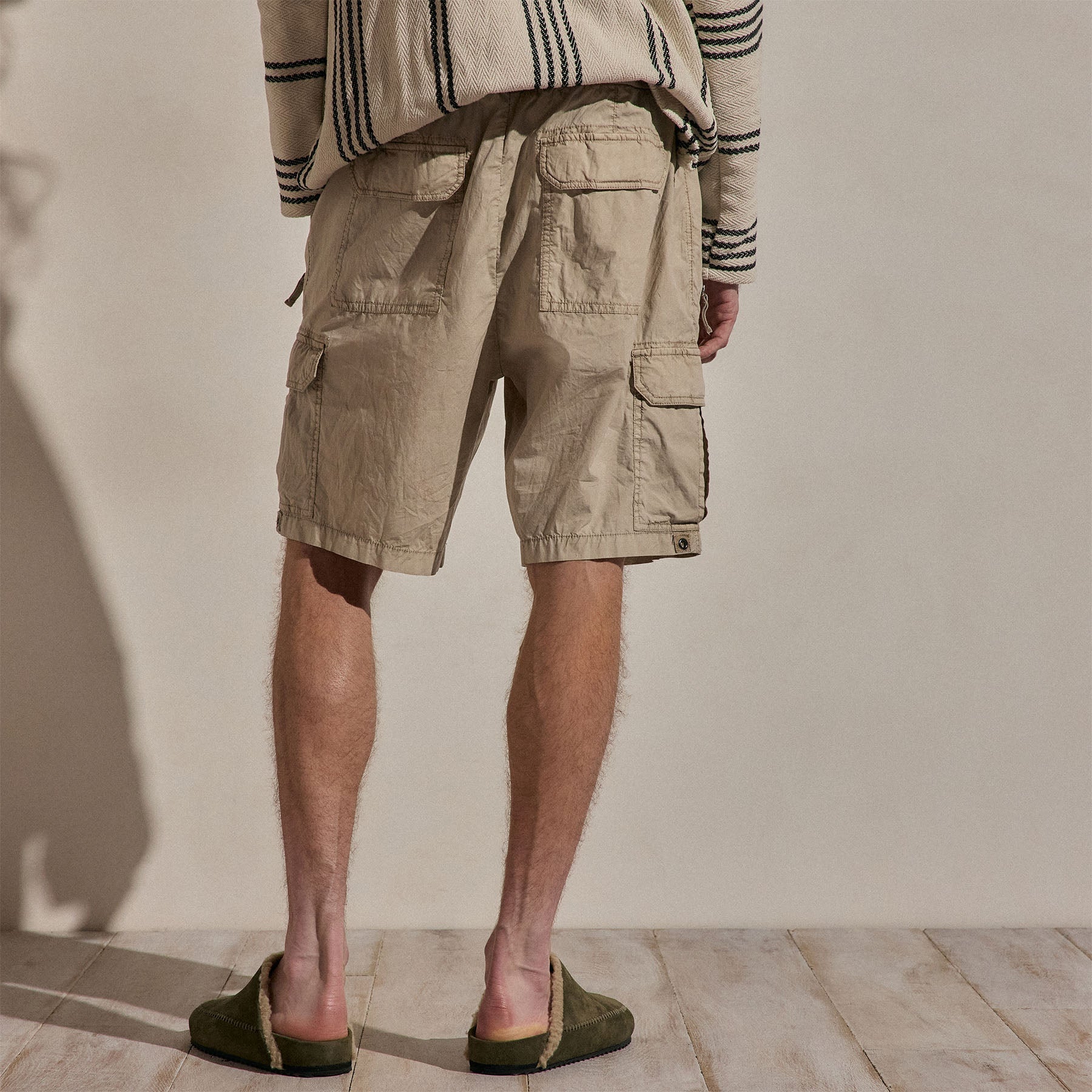 Parachute Poplin Cargo Short - Flax Pigment