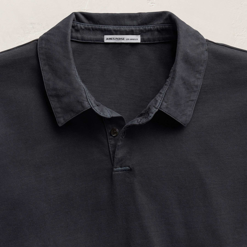 Polo en jersey suédé - Pigment Bleu Nuit