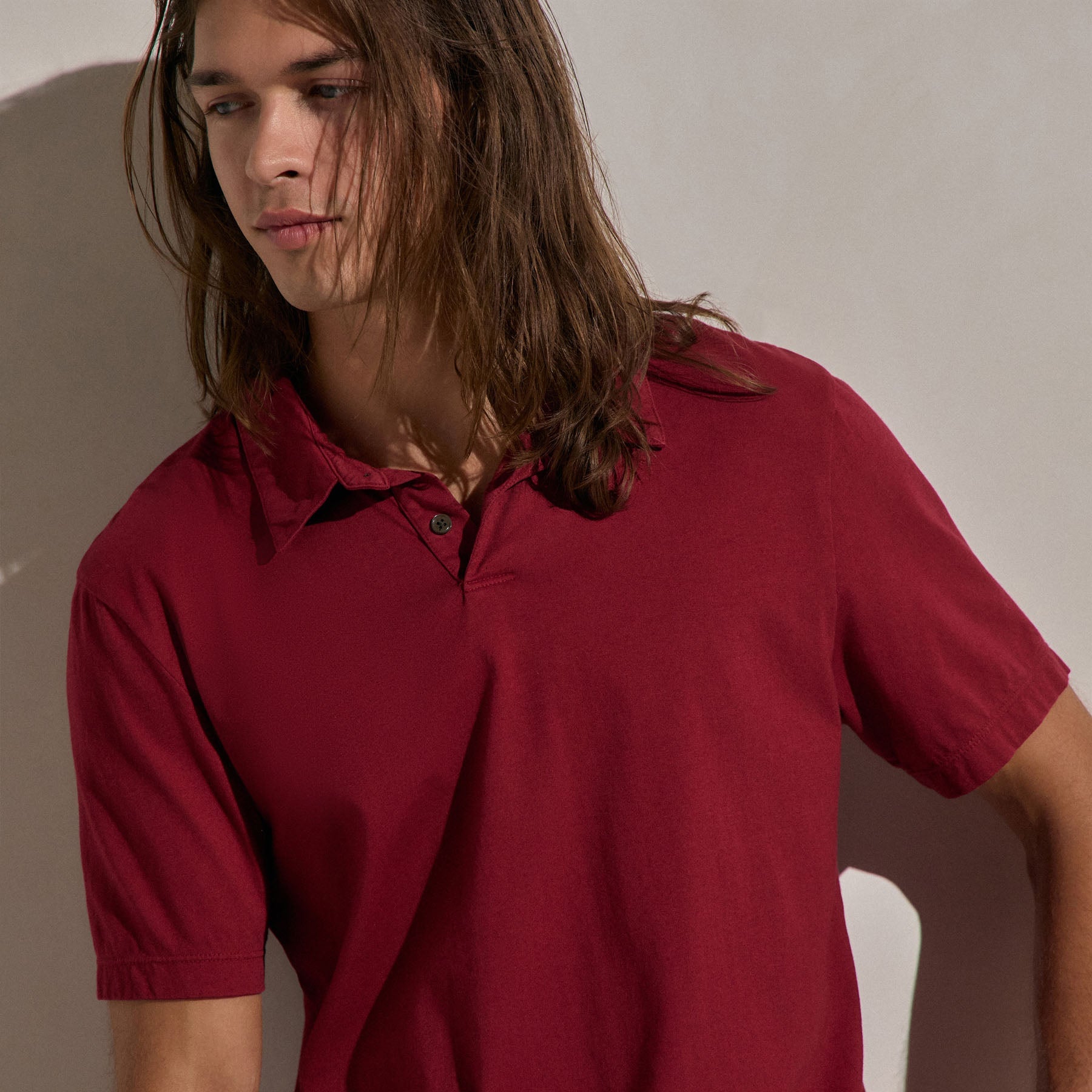 Polo en jersey suédé - Chaleur