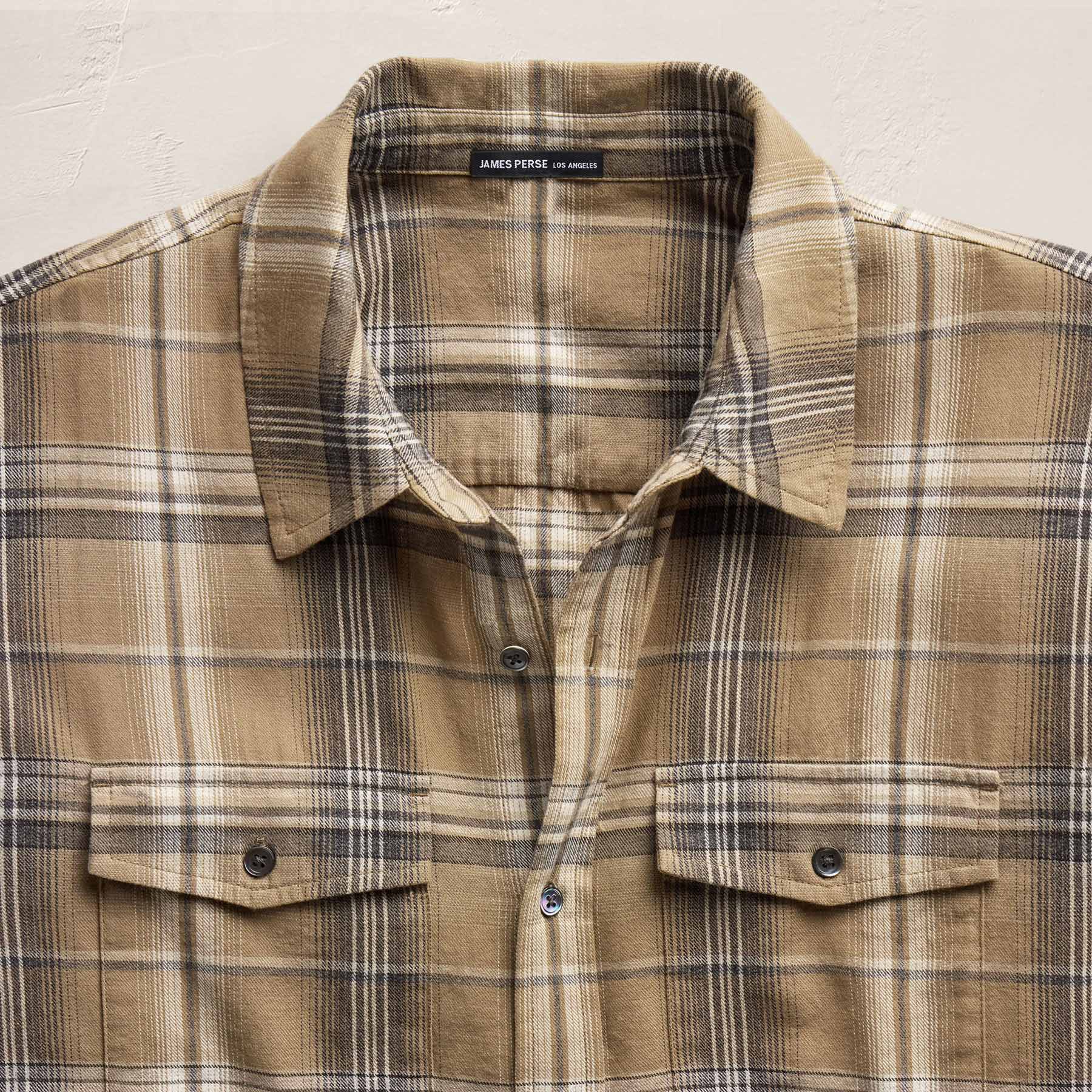 Chemise en Coton à Carreaux - Carreaux Fauve/Noir