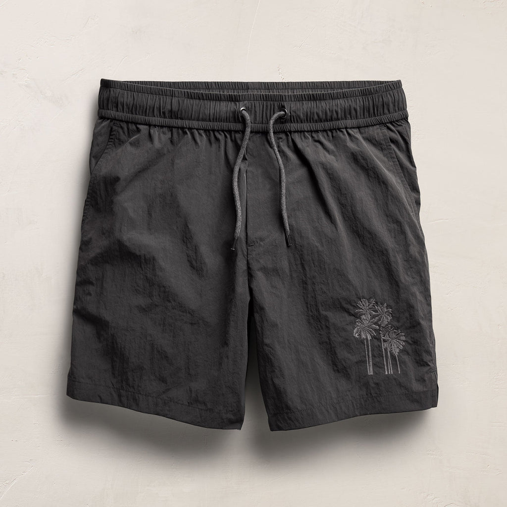 Boardshort brodé paume - Carbone