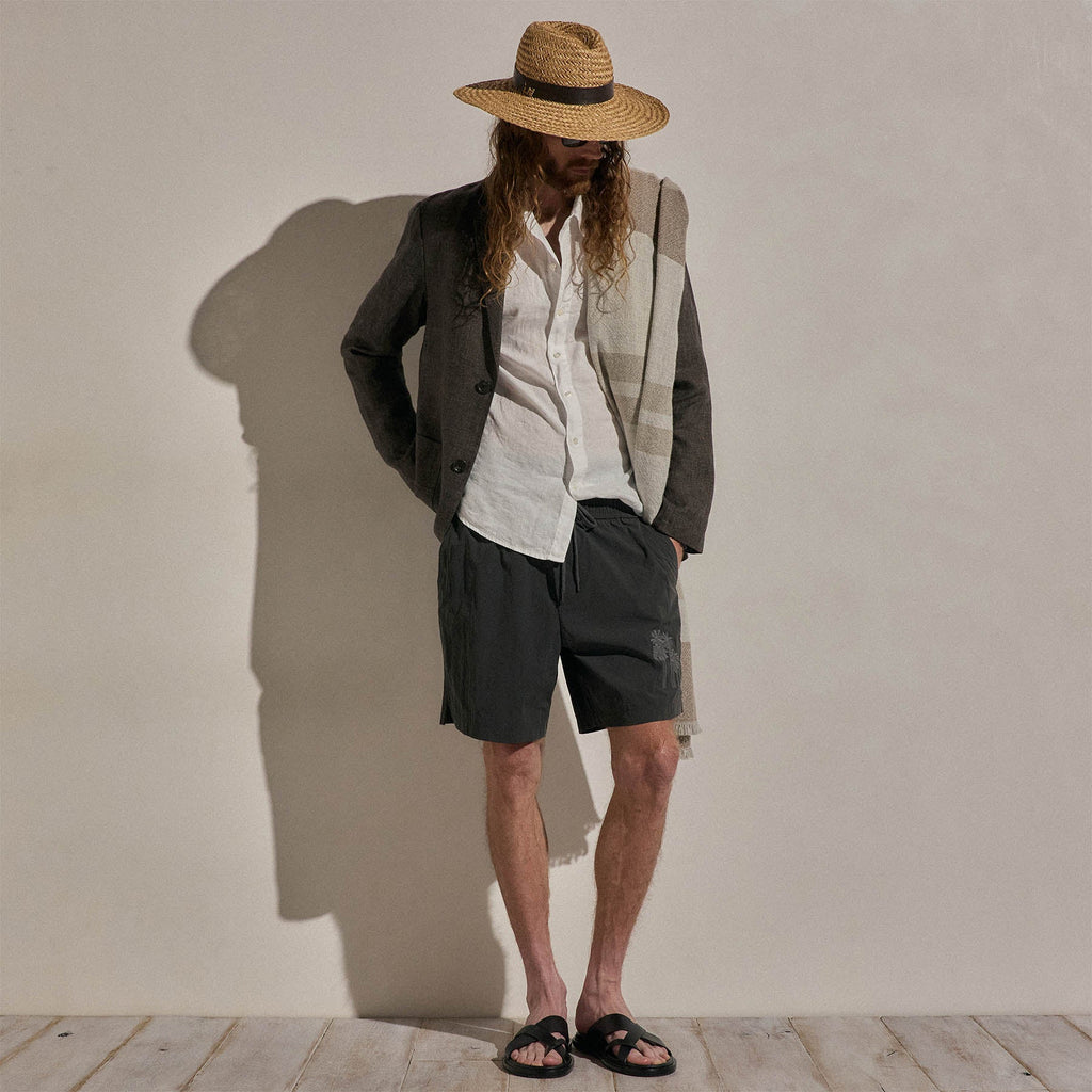 Sandale homme en cuir de veau - Noir