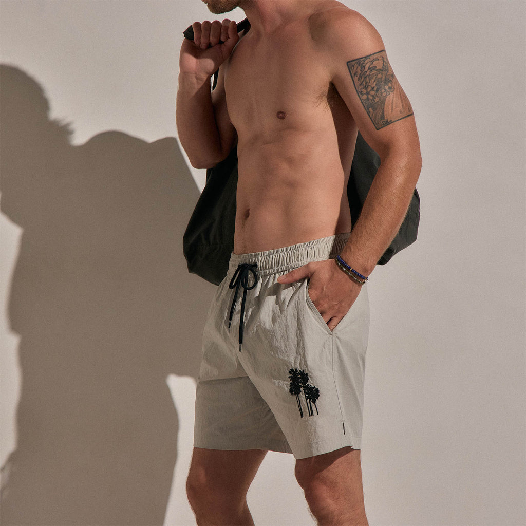 Boardshort brodé Palme - Salt