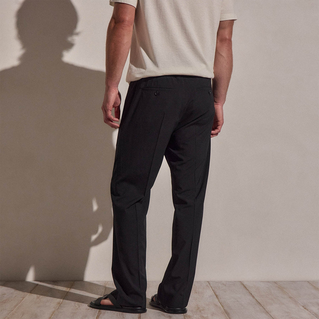 Pantalon en laine légère à enfiler - Noir