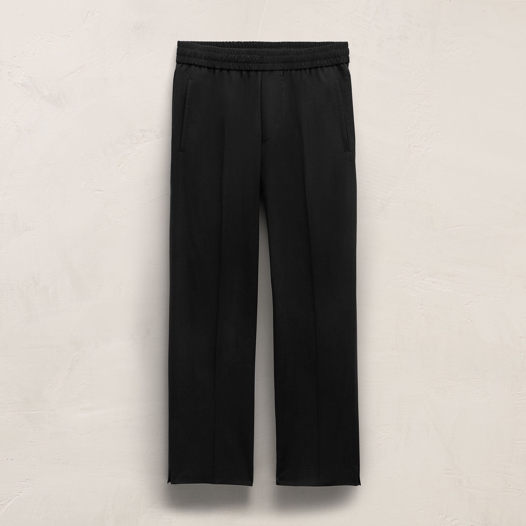 Pantalon en laine légère à enfiler - Noir